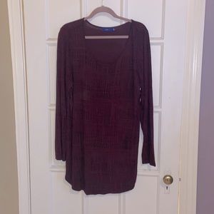 Apt 9 burgundy top
